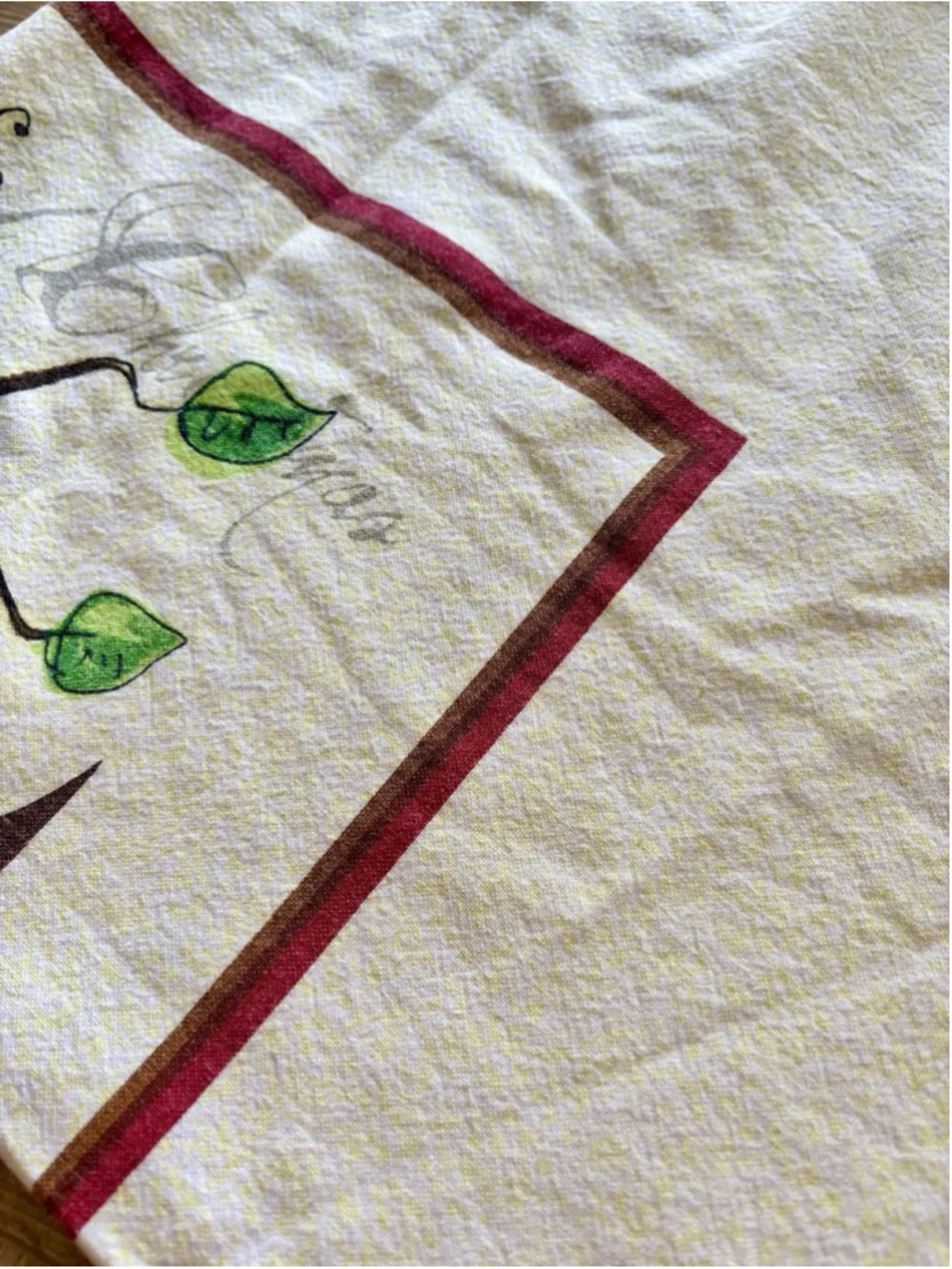 Vintage Williams Sonoma 12 Days of Christmas Tablecloth Retired Red Border